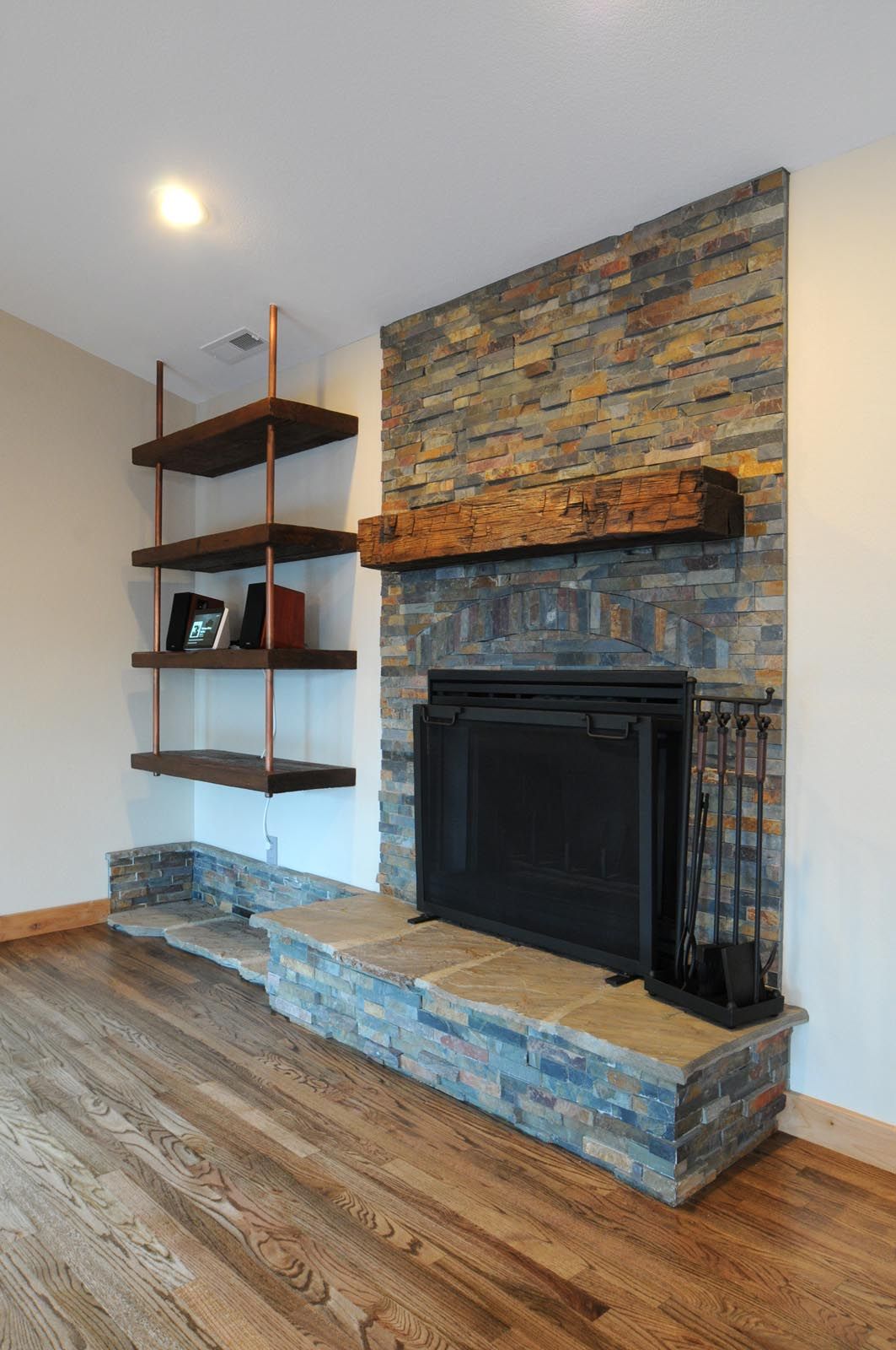Morton Street remodel fireplace