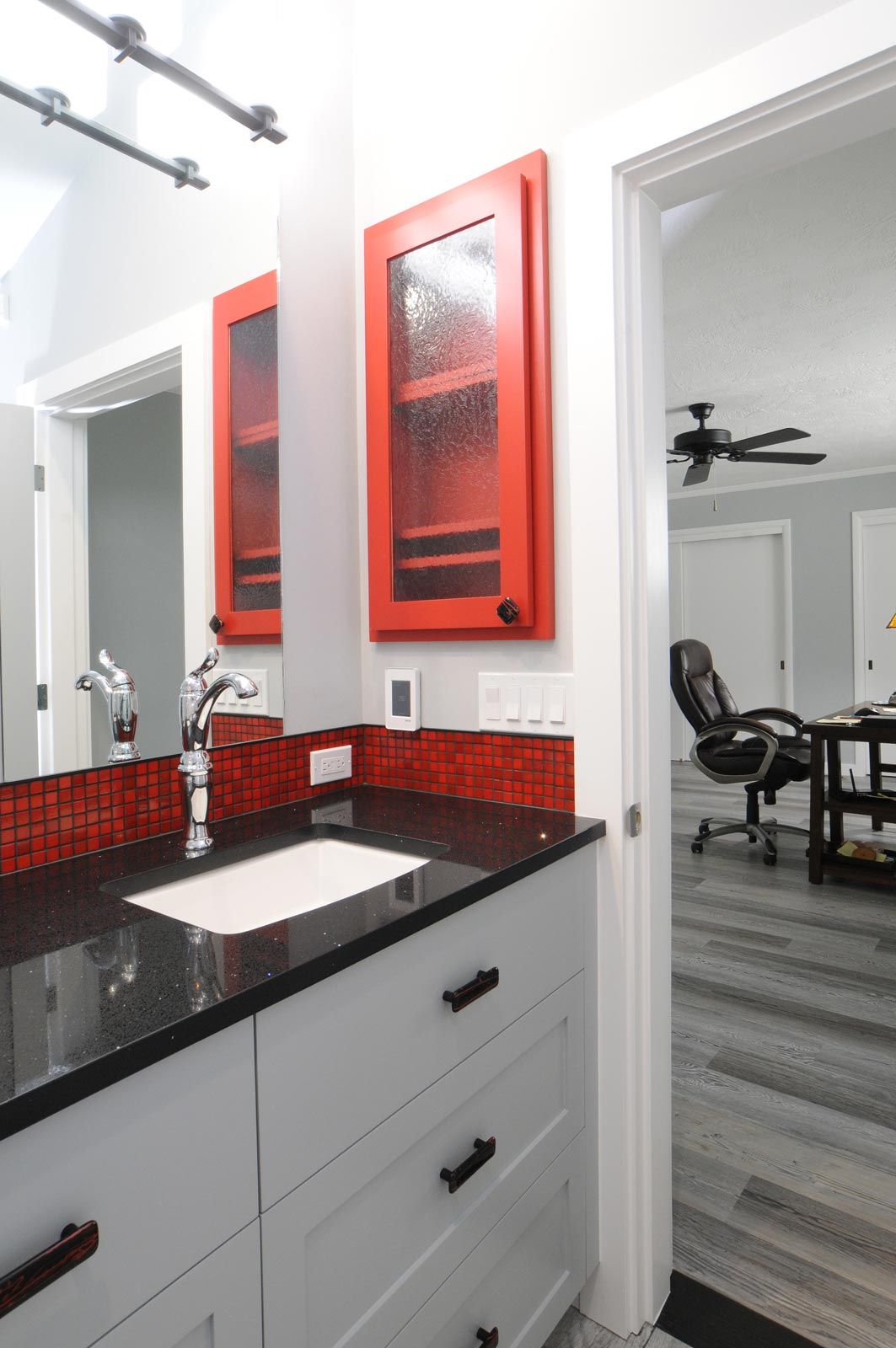 remodeled master bathroom