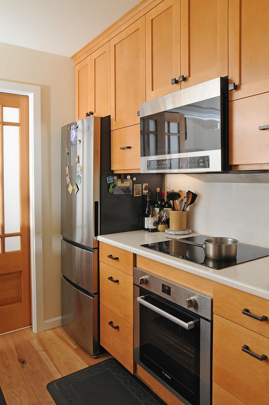 remodeled kitchen with induction cooktop