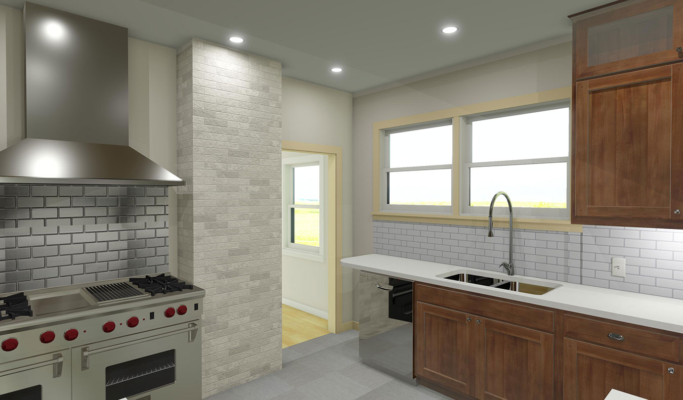 custom gourmet kitchen remodel design with subway tile backsplash