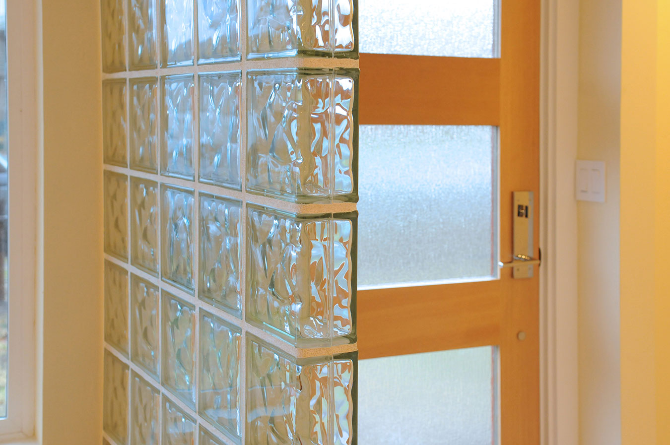 custom glass block privacy entry